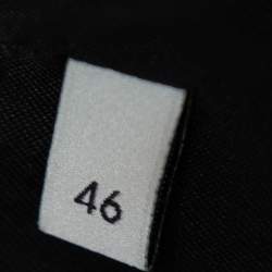 Pre Owned Gucci Black Tweed Button Front Jacket L