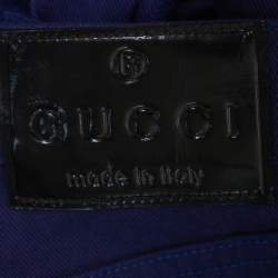Pre Owned Gucci Navy Blue Denim Paneled Flared Leg Jeans M