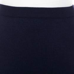 Gucci Vintage Navy blue Wool & Silk Mini Skirt S