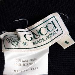 Gucci Vintage Navy blue Wool & Silk Mini Skirt S