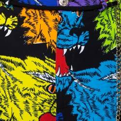 Gucci Multicolor Panther Face Printed Knit Palazzo Pants M