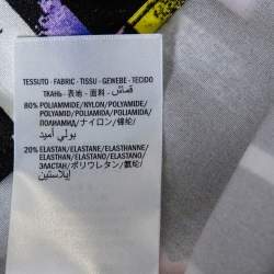 Pre Owned Gucci Black Shooting Star Printed Jersey Zipper Hem Detail Leggings S