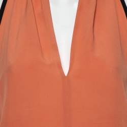 Gucci Pale Pink Silk Contrast Trim Detail Sleeveless Top S