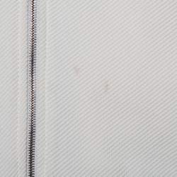 Pre Owned Gucci Off White Knit Striped Trim Detail Zip Front Jacket L