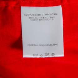 مملوكة مسبقًا Gucci Red Cotton Sleeve Tie Detail Button Front Shirt M