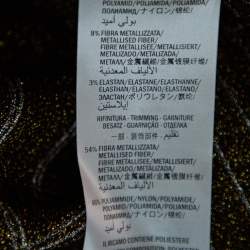 Gucci Multicolor Lurex Knit Chevron Pattern Sequin Embellished Skirt L