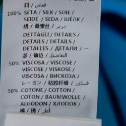 Pre Owned Gucci Blue Floral Printed Silk Ruffle Detail Tunic M