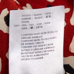 Pre Owned Gucci Brown Abstract Printed Silk Oversized Button Front Shirt M