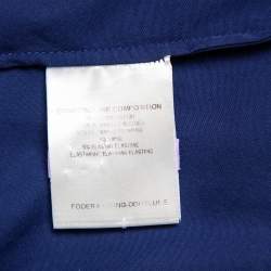 Pre Owned Gucci Navy Blue Cotton Paneled Button Front Shirt S