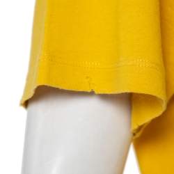 مملوكة مسبقًا Gucci Yellow Cotton Logo Printed Coco Capitan Distressed T-Shirt S