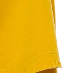 مملوكة مسبقًا Gucci Yellow Cotton Logo Printed Coco Capitan Distressed T-Shirt S