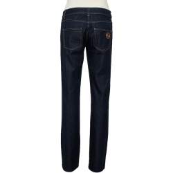 Pre Owned Gucci Navy Blue Denim Straight Leg Jeans S