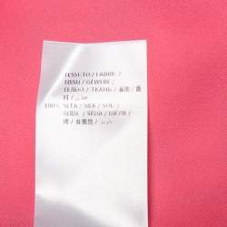 Pre Owned توب غوتشي حرير وردي بربطة مزينة مقاس متوسط - ميديوم