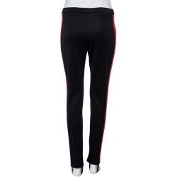 Pre Owned Gucci Black Jersey Logo Band Detail Technical Leggings M