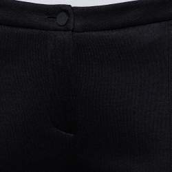 Pre Owned Gucci Black Jersey Logo Band Detail Technical Leggings M