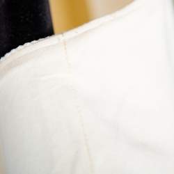 Pre Owned فستان غوتشي جبردين أوف وايت بطيات مقاس صغير - سمول