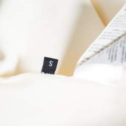 Pre Owned فستان غوتشي جبردين أوف وايت بطيات مقاس صغير - سمول