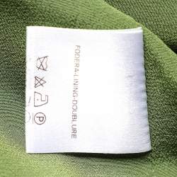 Pre Owned فستان ماكسي غوتشي كريب ديرابيه أخضر بلا أكمام مقاس متوسط - ميديوم