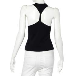 Pre Owned تانك توب غوتشي تريكو أسود فينتدج ظهر ريسر مقاس صغير - سمول