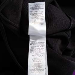 Pre Owned Gucci Black Silk Knit Chevron Print Flared Maxi Dress S