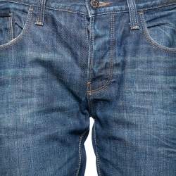 Pre Owned Gucci Blue Denim Zipped Pocket Detail Jeans L 