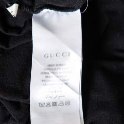 Gucci Black Washed Out Logo Cotton Oversized T-shirt S