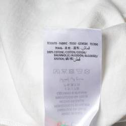 مملوكة مسبقًا Gucci White Coco Captain Logo Print Cotton Distressed Detail T-Shirt M