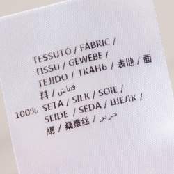 Pre Owned Gucci Multicolored Floral Printed Silk Ruffle Trim Detailed Dress S