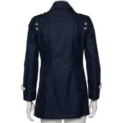 Pre Owned Gucci Navy Blue Cotton Toggle Button Jacket S