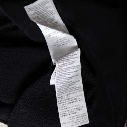 Pre Owned Gucci Black Printed Cotton Distressed Detailed Crew Neck Sweatshirt XS