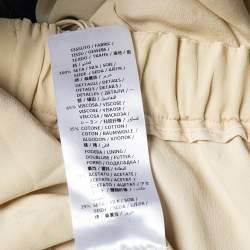 Pre Owned Gucci Cream Silk Web Stripe Detail Culottes M