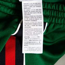 Pre Owned Gucci Green Jersey Side Stripe Detail Technical Joggers L