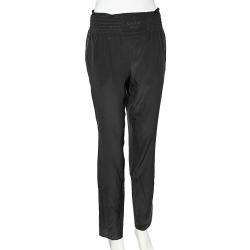 Pre Owned Gucci Black Silk Elastic Waist Pants M