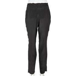 Pre Owned Gucci Black Silk Elastic Waist Pants M