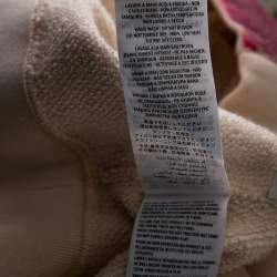 Pre Owned Gucci Cream Crackled Print Cotton Blind for Love Sweatshirt S