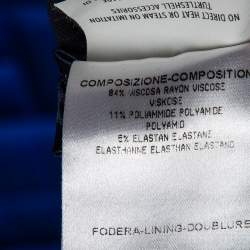 Pre Owned Gucci Navy Blue Knit Empire Waist Mini Dress XS