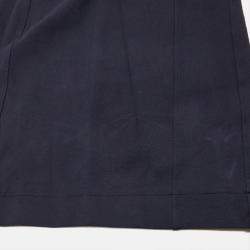 Pre Owned Gucci Navy Blue Knit Empire Waist Mini Dress XS