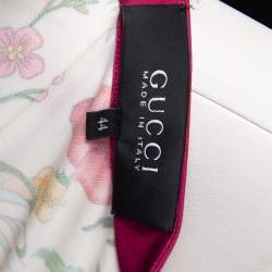 Pre Owned Gucci Multicolor Floral Printed Jersey Shift Dress M