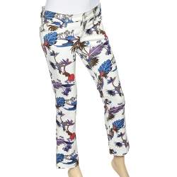 Gucci Off - White Tropical Printed Cotton Pants S