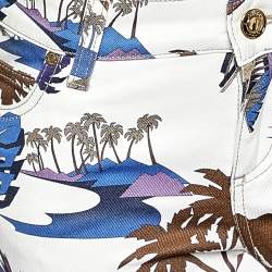 Gucci Off - White Tropical Printed Cotton Pants S