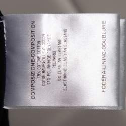 Gucci Black Cotton Belted Waist Detail Button Front Shirt S