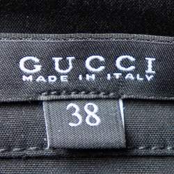 Gucci Black Cotton Belted Waist Detail Button Front Shirt S