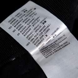 Pre Owned Gucci Black Corduroy & Suede Trim Tapered Leg Pants S
