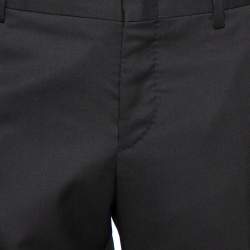 Pre Owned Gucci Black Wool Formal Pants L 