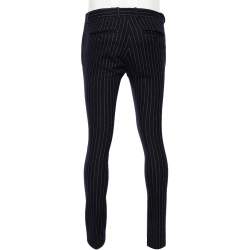 Pre Owned Gucci Navy Blue Striped Flannel Jersey Formal Pants L