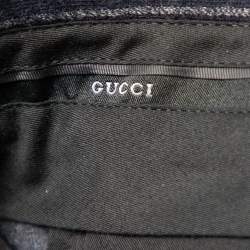 Pre Owned Gucci Navy Blue Striped Flannel Jersey Formal Pants L