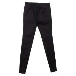 Pre Owned Gucci Black Cotton Tapered Leg Pants XS