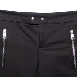 Pre Owned Gucci Black Cotton Tapered Leg Pants XS