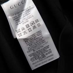 Pre Owned Gucci Black Crepe Horsebit Detailed Pleated Culottes L