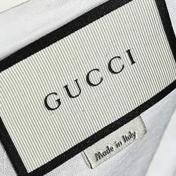 مملوكة مسبقًا Gucci White Cotton Butterfly Embroidered T-Shirt S